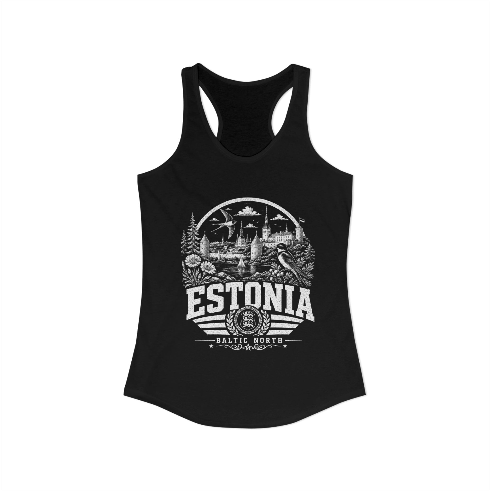 Estonia vintage landmarks tank top — iconic landmark design | Nameshi Destinations (view 20)
