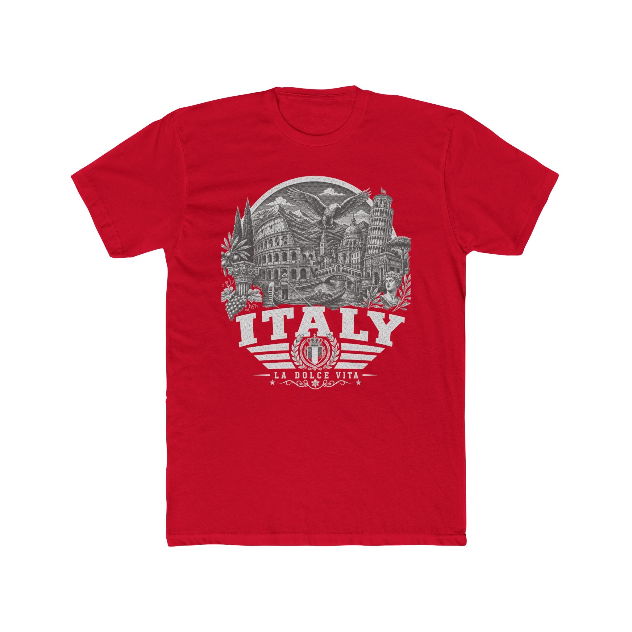Italy vintage landmarks men's tee — iconic landmark design | Nameshi Destinations (view 15)
