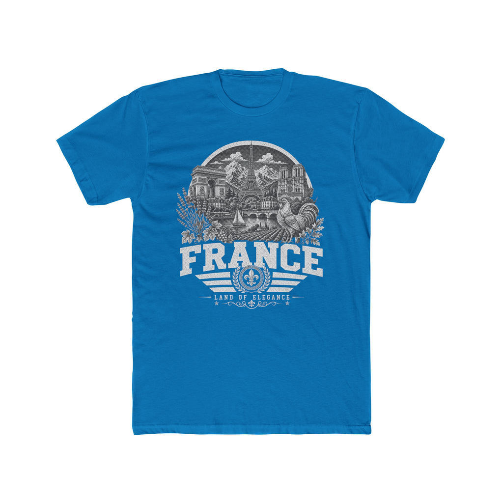 France vintage landmarks men's tee — iconic landmark design | Nameshi Destinations (view 9)