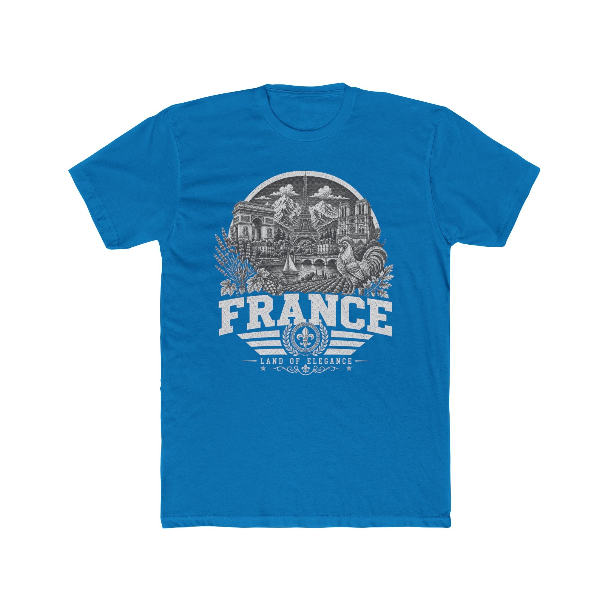 France vintage landmarks men's tee — iconic landmark design | Nameshi Destinations (view 9)