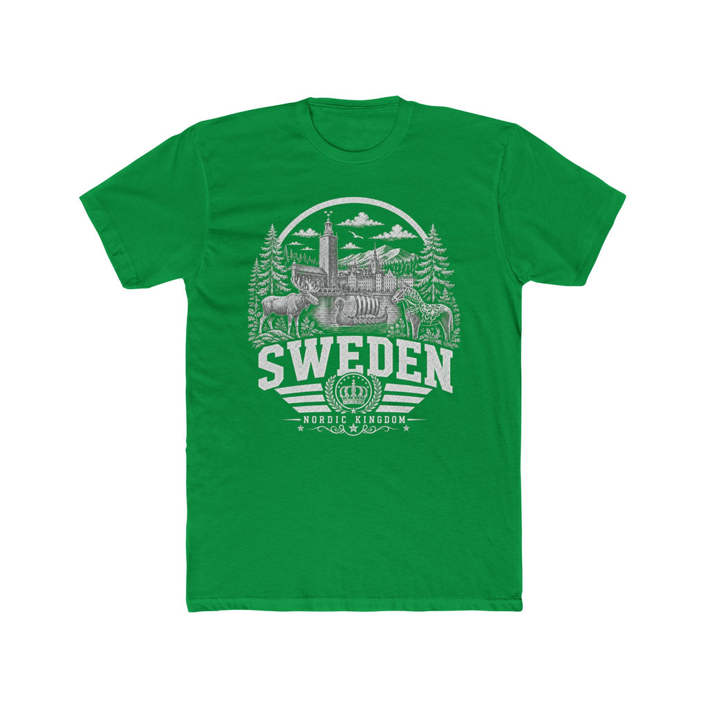 Sweden vintage landmarks men's tee — iconic landmark design | Nameshi Destinations (view 6)