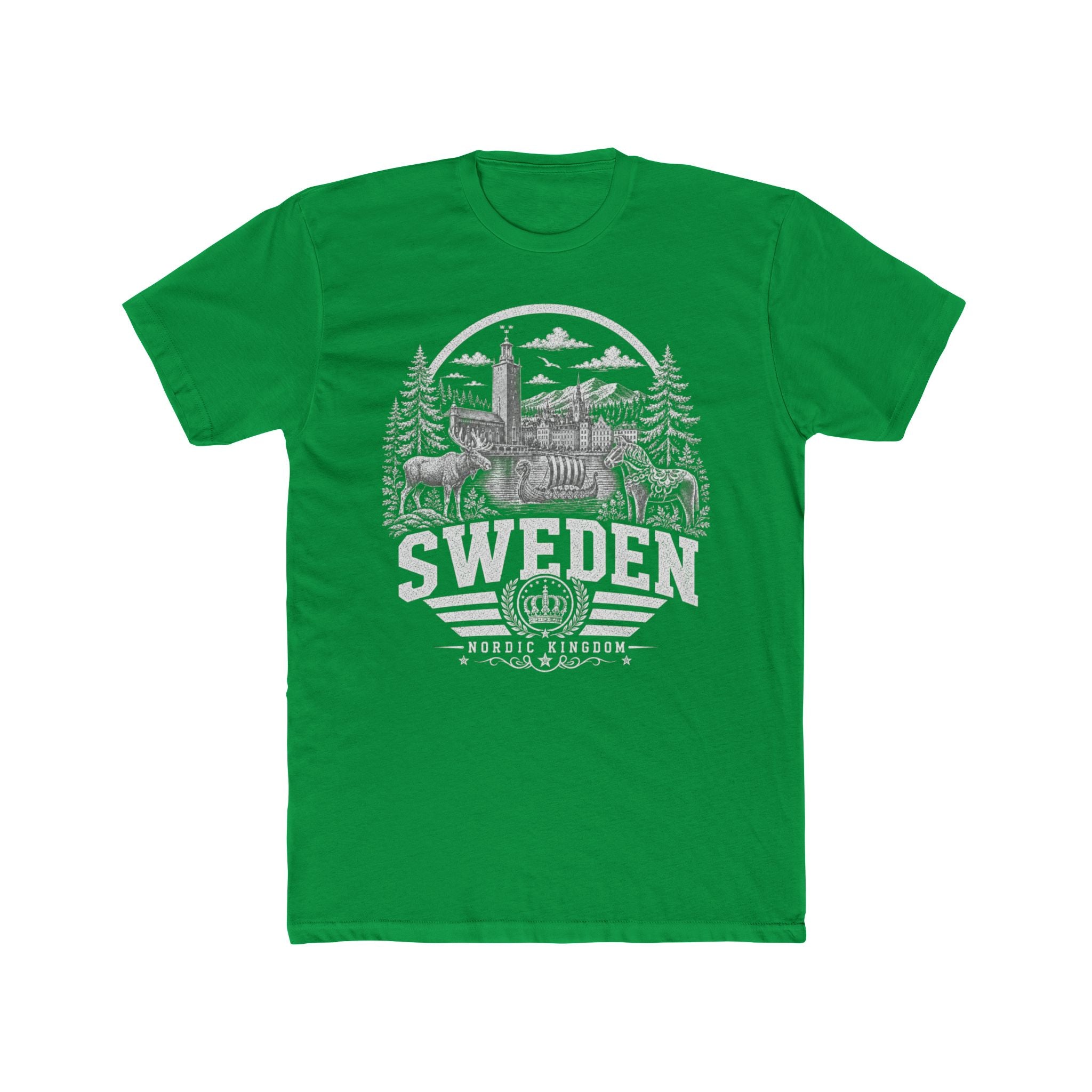 Sweden vintage landmarks men's tee — iconic landmark design | Nameshi Destinations (view 6)