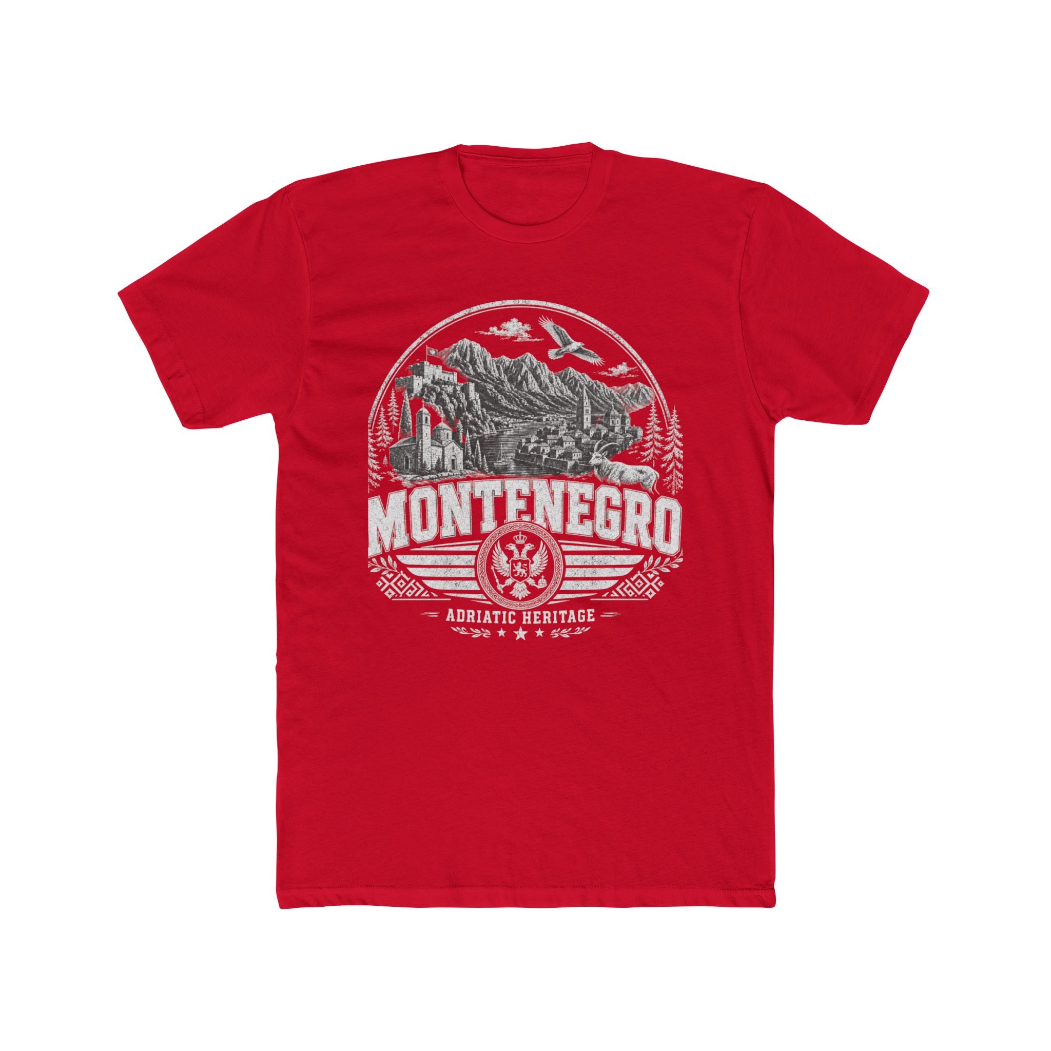 Montenegro vintage landmarks men's tee — iconic landmark design | Nameshi Destinations (view 15)