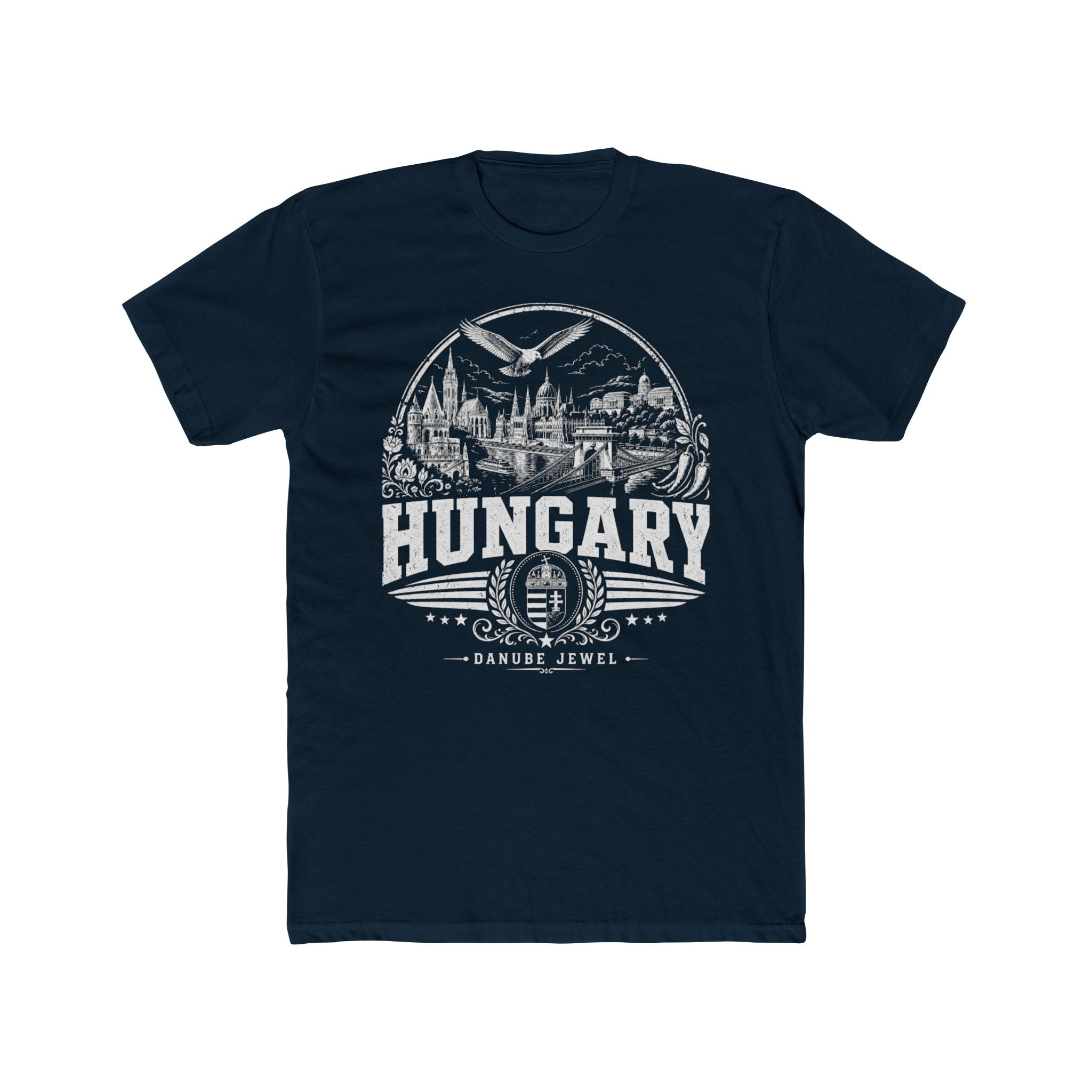 Hungary vintage landmarks men's tee — iconic landmark design | Nameshi Destinations (view 12)