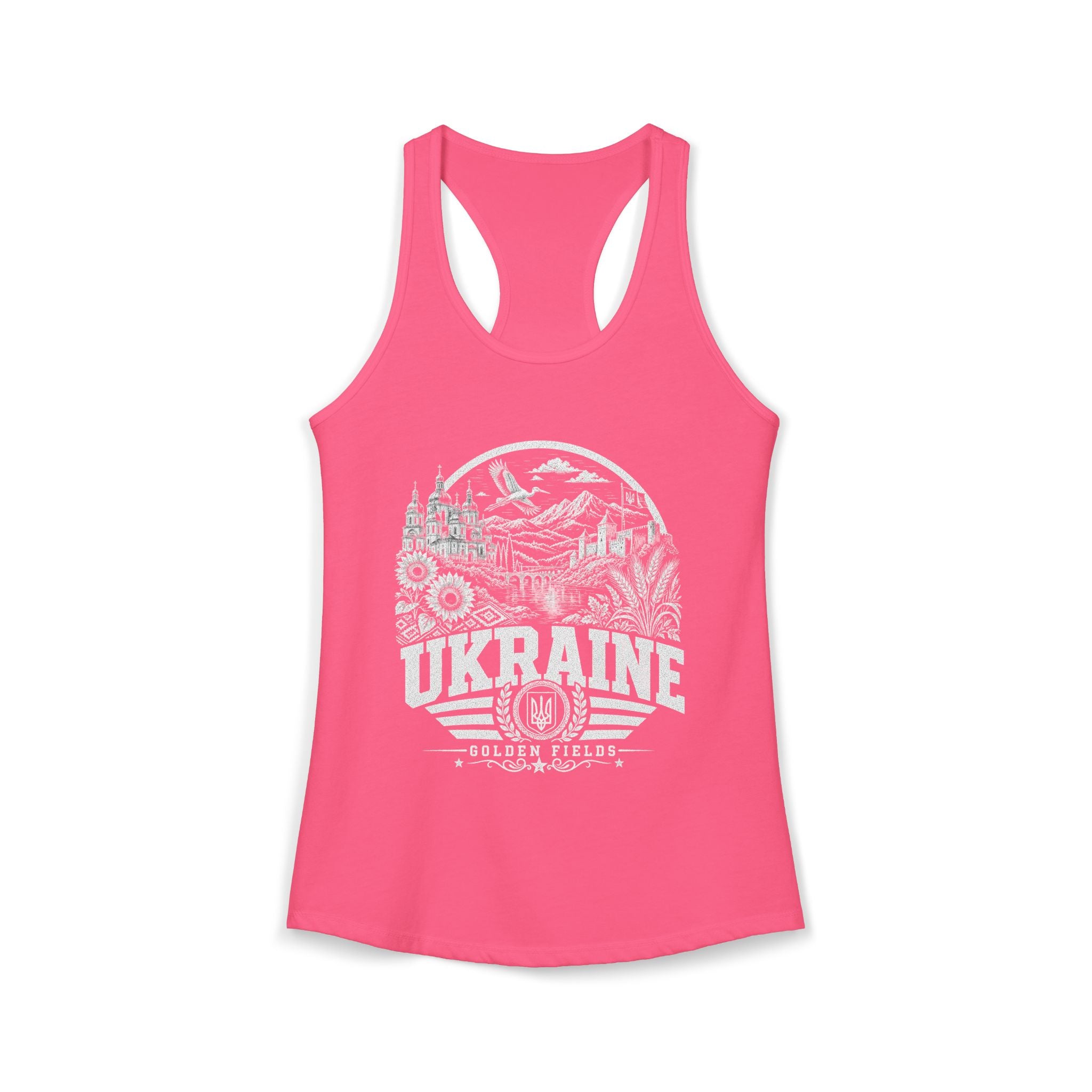 Ukraine vintage landmarks tank top — iconic landmark design | Nameshi Destinations (view 14)
