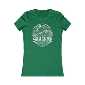 Camiseta Feminina Paraíso da Ilha de São Tomé e Príncipe