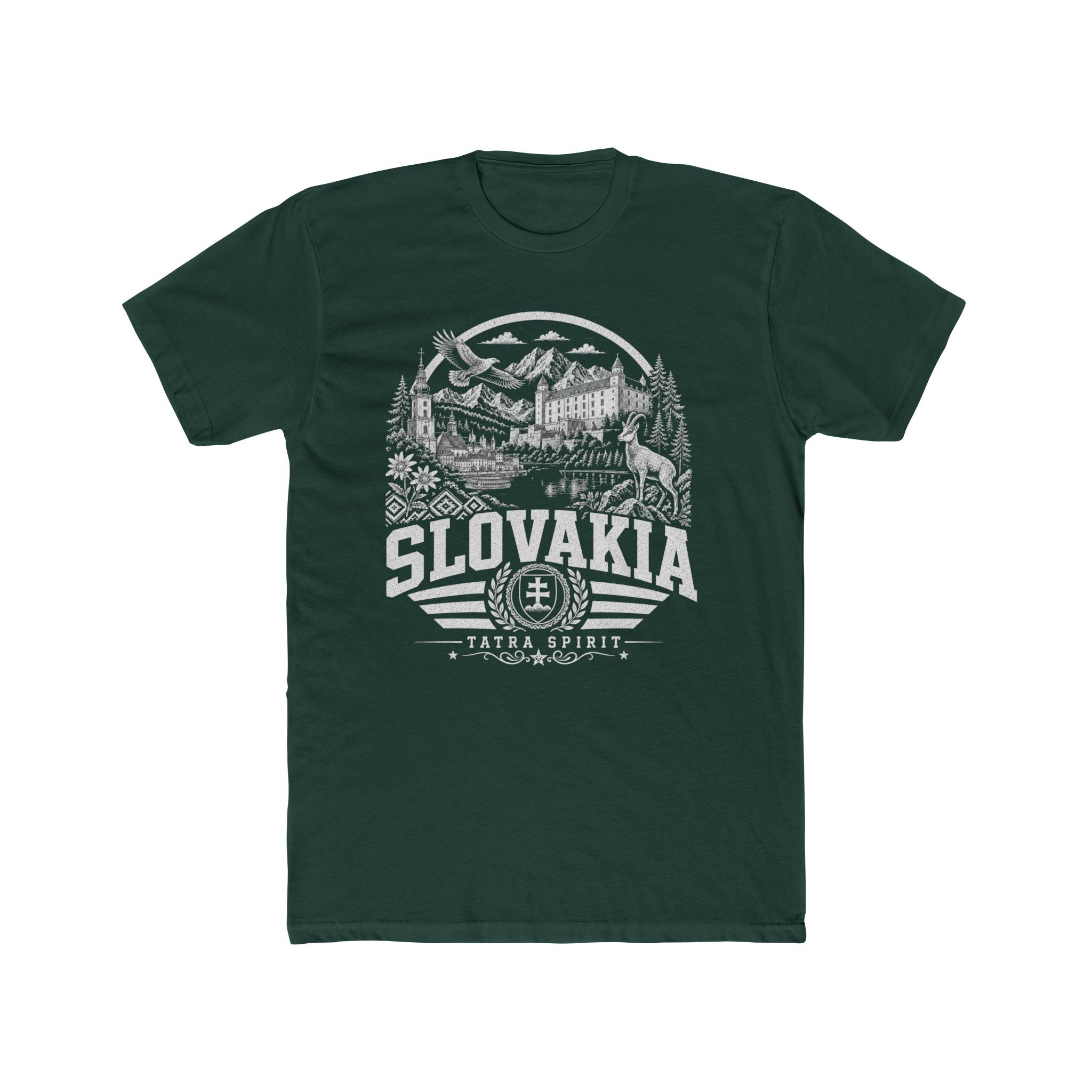 Slovakia vintage landmarks men's tee — iconic landmark design | Nameshi Destinations (view 7)
