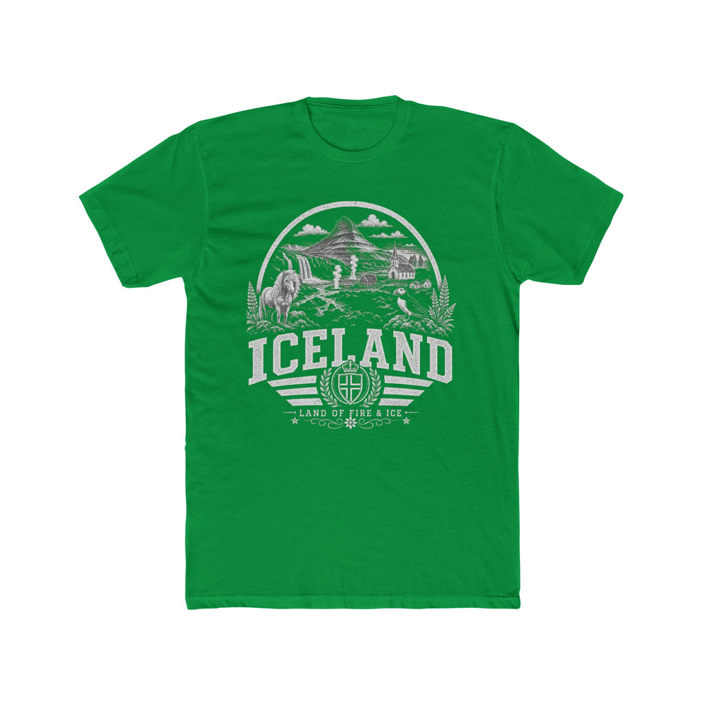 Iceland vintage landmarks men's tee — iconic landmark design | Nameshi Destinations (view 6)