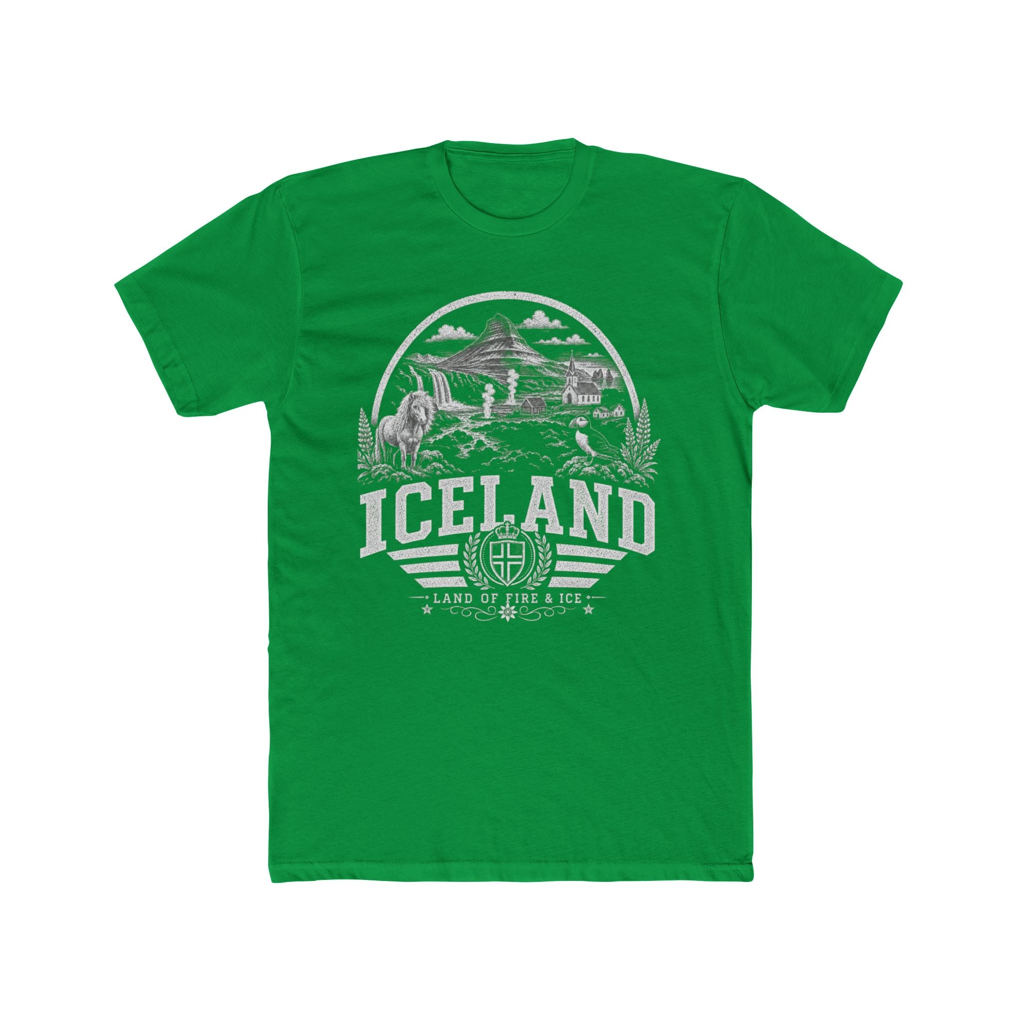 Iceland vintage landmarks men's tee — iconic landmark design | Nameshi Destinations (view 6)