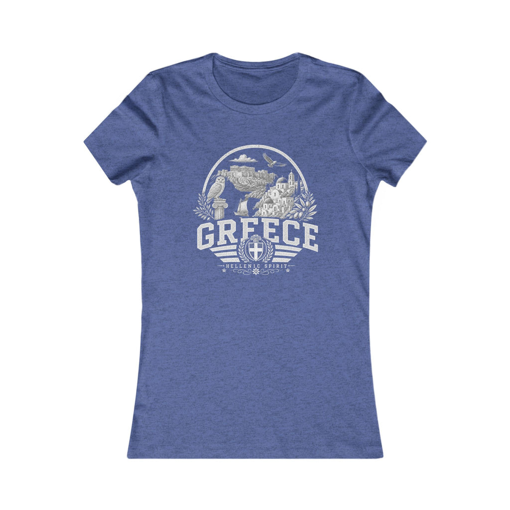 Greece vintage landmarks women's tee — iconic landmark design | Nameshi Destinations (view 13)