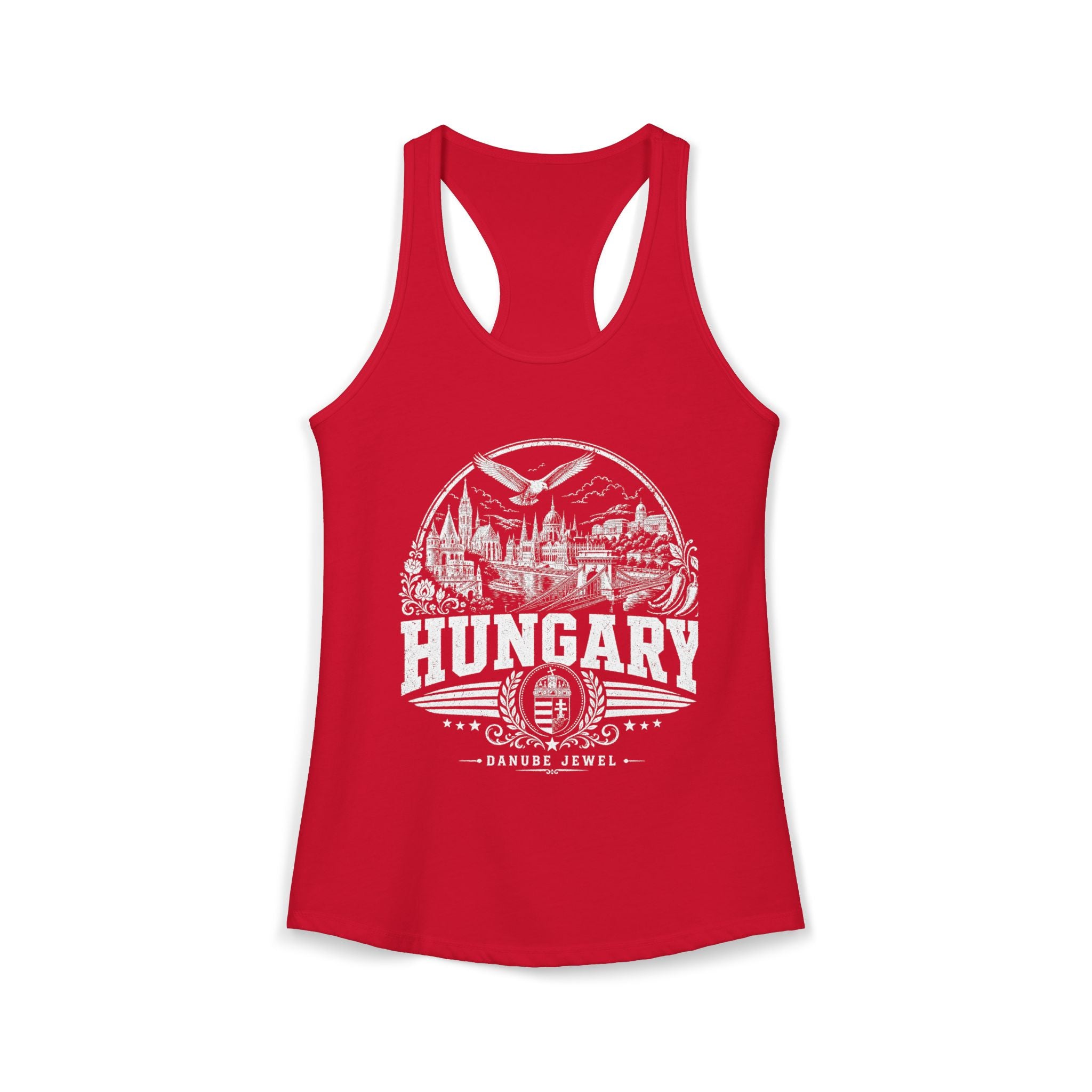 Hungary vintage landmarks tank top — iconic landmark design | Nameshi Destinations (view 16)
