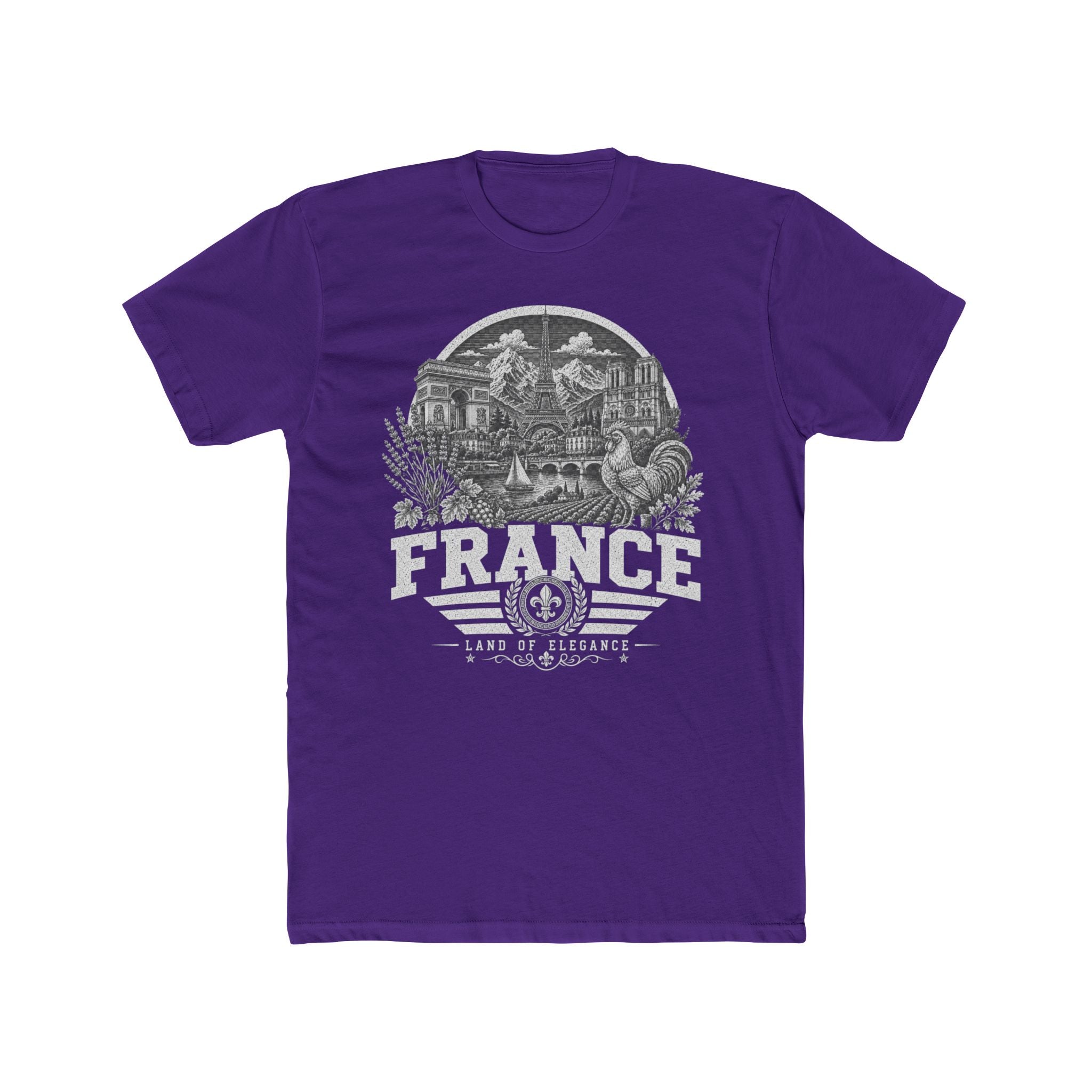 France vintage landmarks men's tee — iconic landmark design | Nameshi Destinations (view 13)