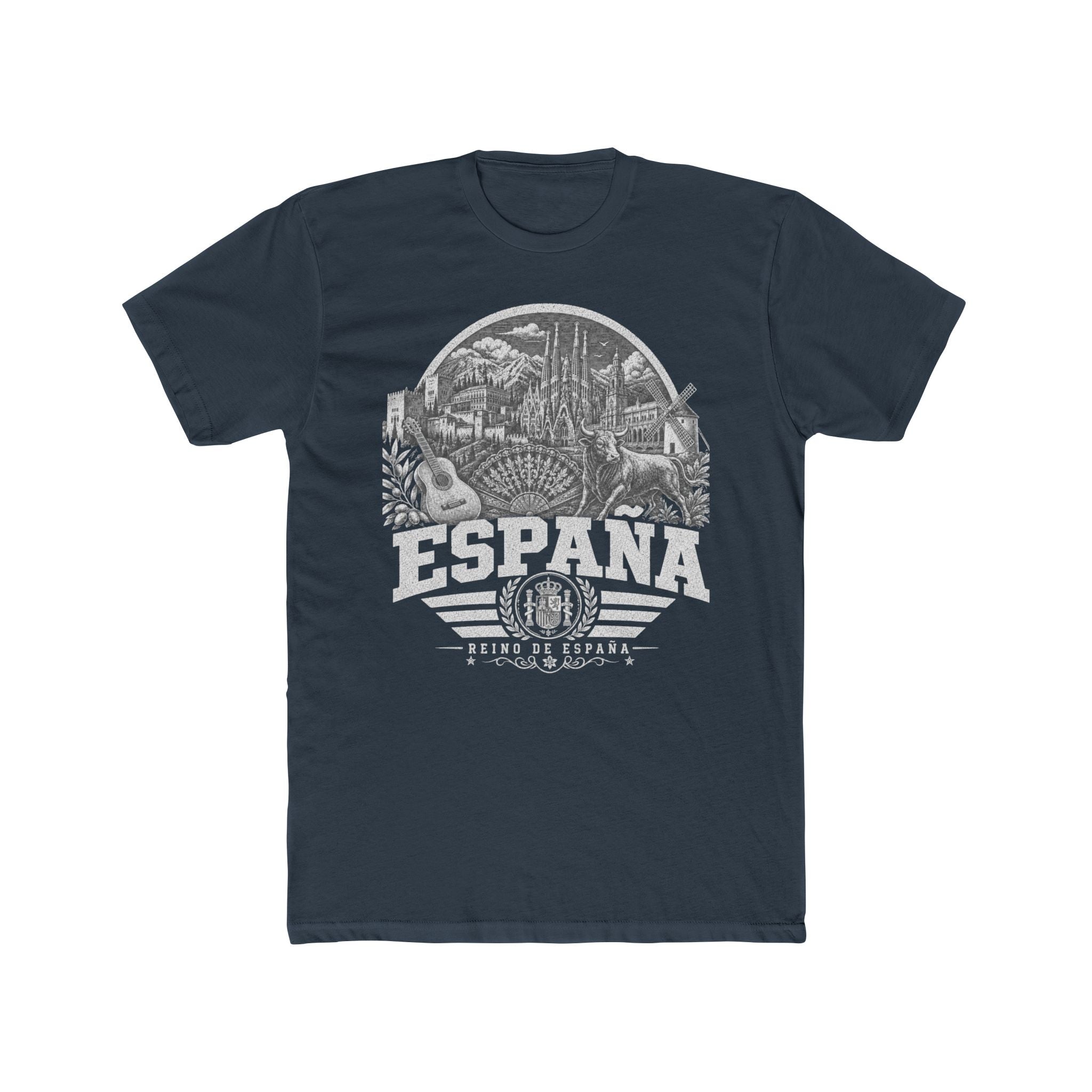 España vintage landmarks men's tee — iconic landmark design | Nameshi Destinations (view 8)