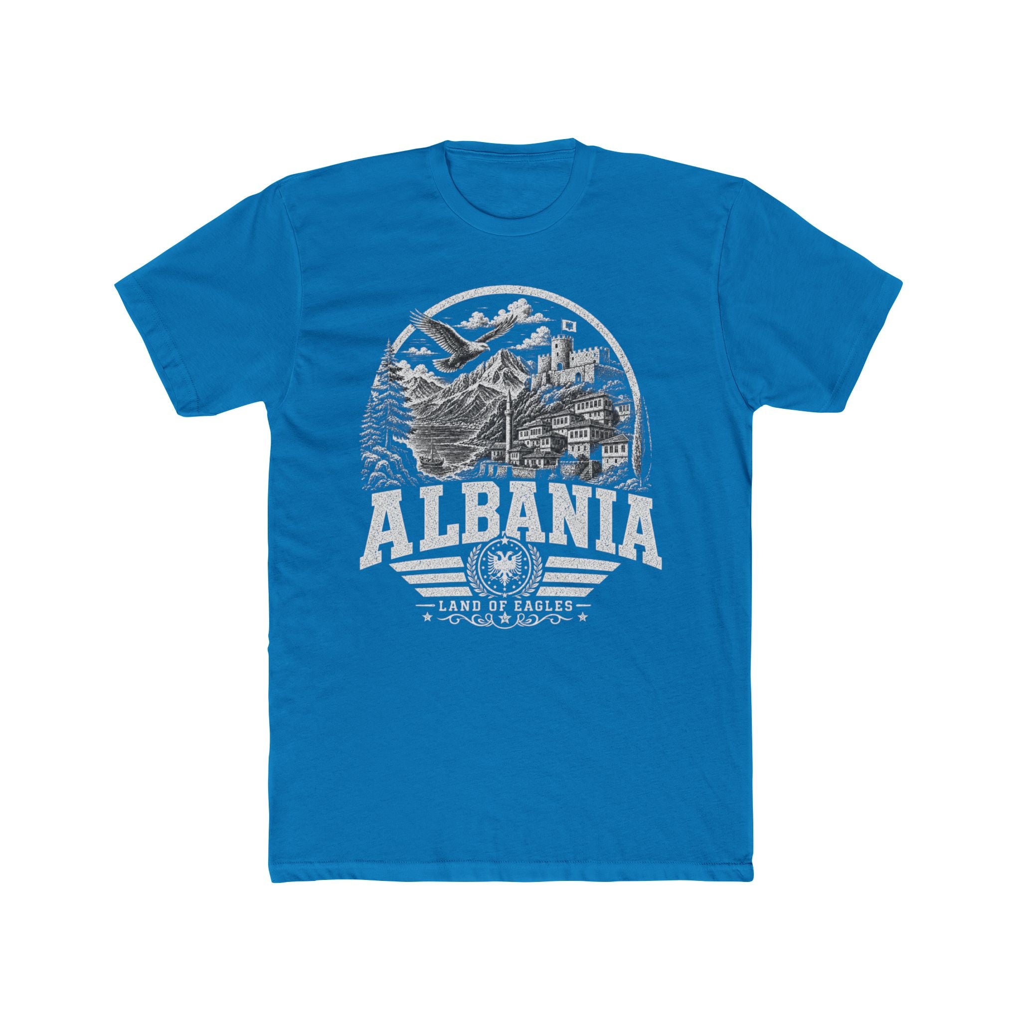 Albania vintage landmarks men's tee — iconic landmark design | Nameshi Destinations (view 9)
