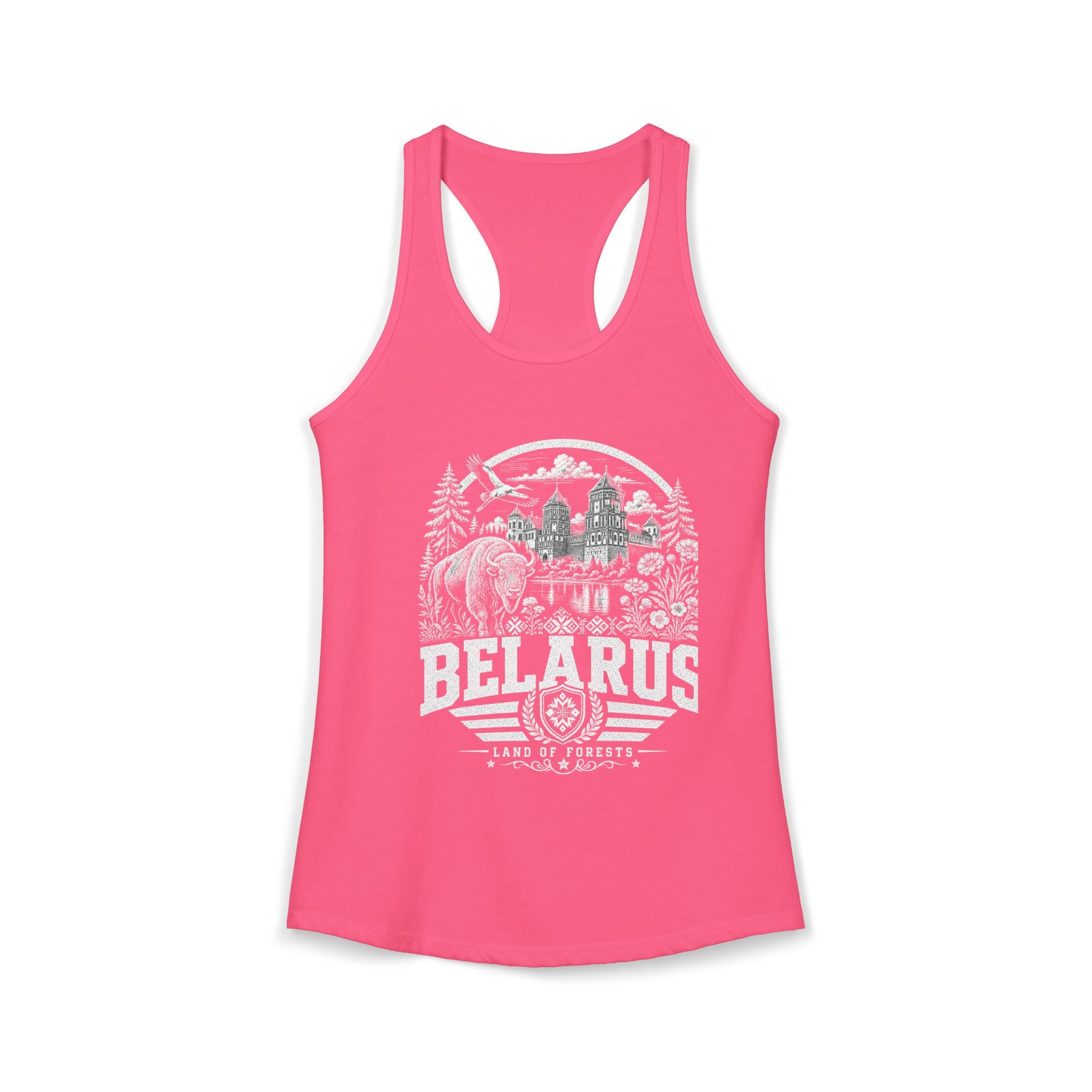 Belarus vintage landmarks tank top — iconic landmark design | Nameshi Destinations (view 14)