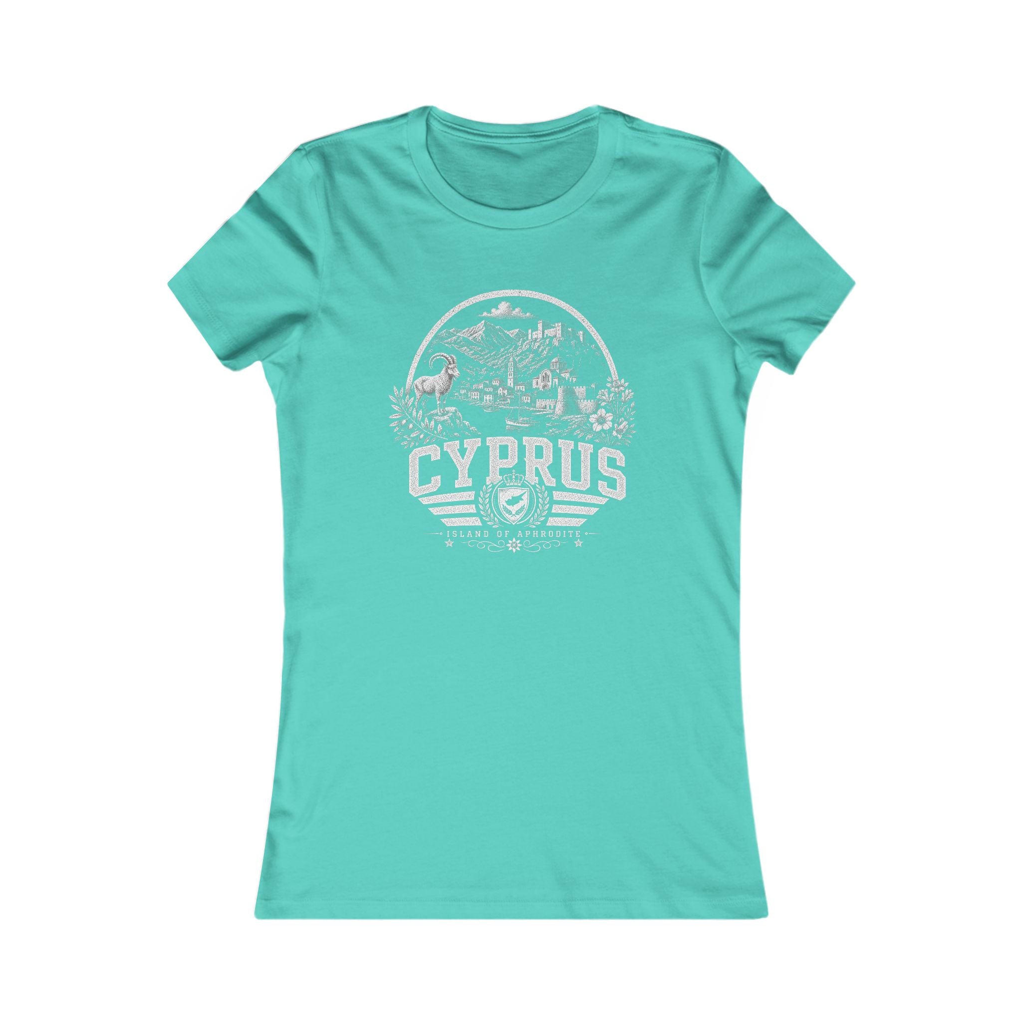 Cyprus vintage landmarks women's tee — iconic landmark design | Nameshi Destinations (view 14)