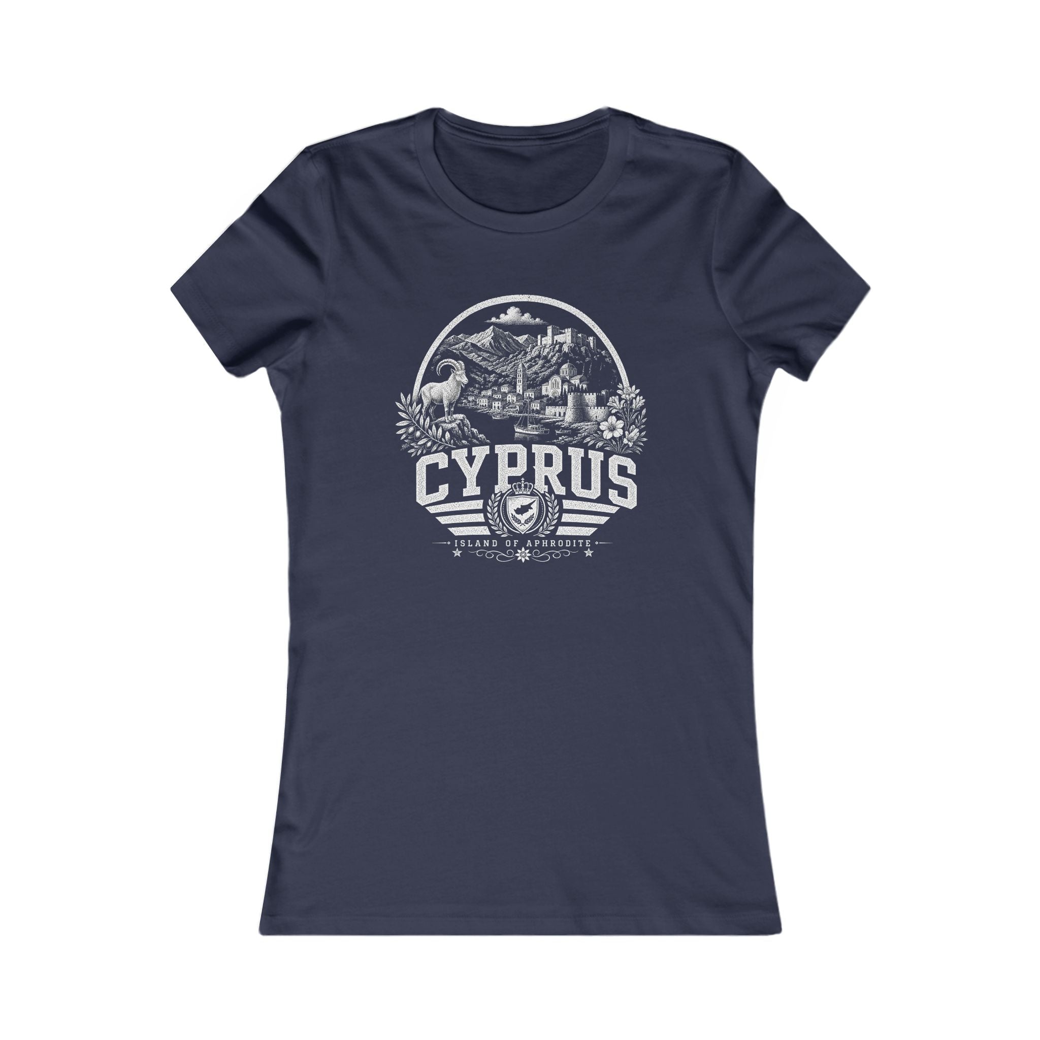 Cyprus vintage landmarks women's tee — iconic landmark design | Nameshi Destinations (view 5)