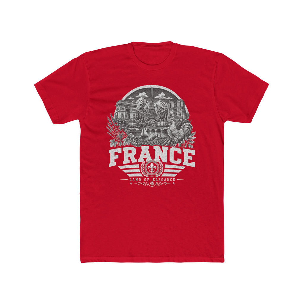 France vintage landmarks men's tee — iconic landmark design | Nameshi Destinations (view 15)