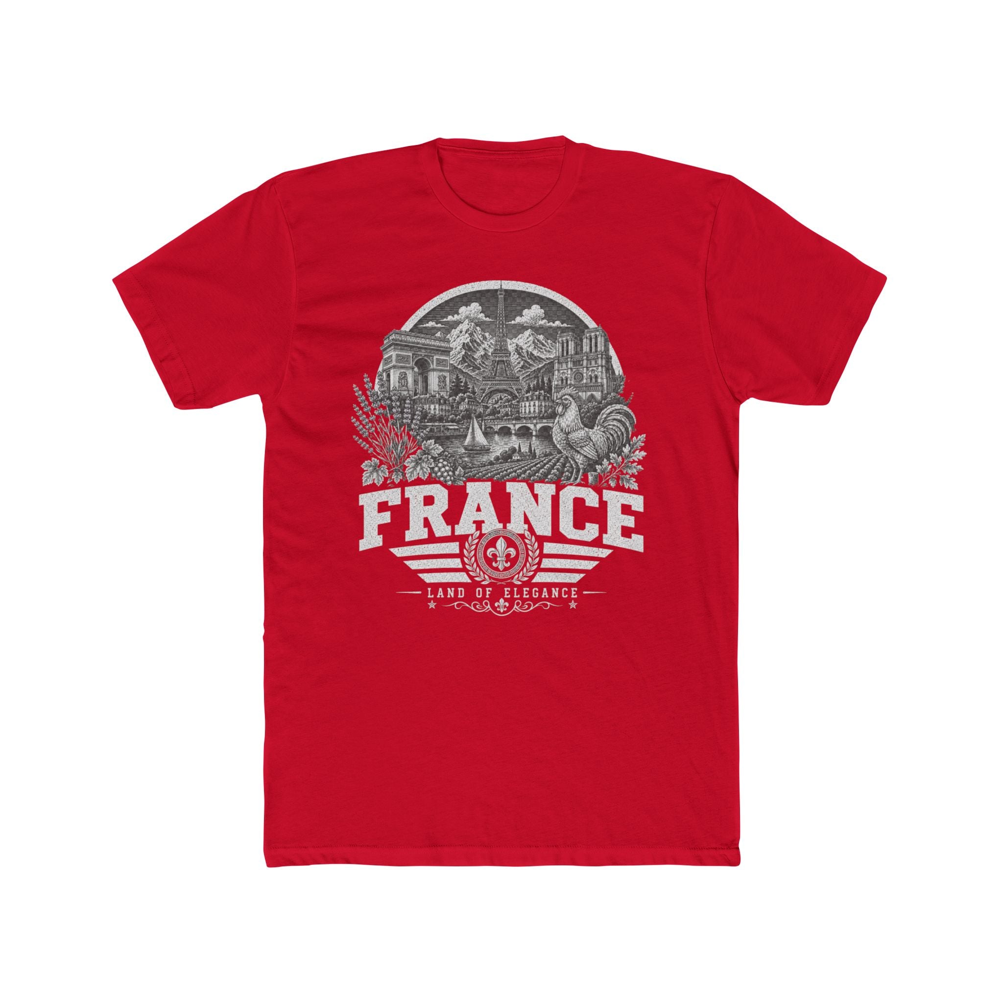 France vintage landmarks men's tee — iconic landmark design | Nameshi Destinations (view 15)