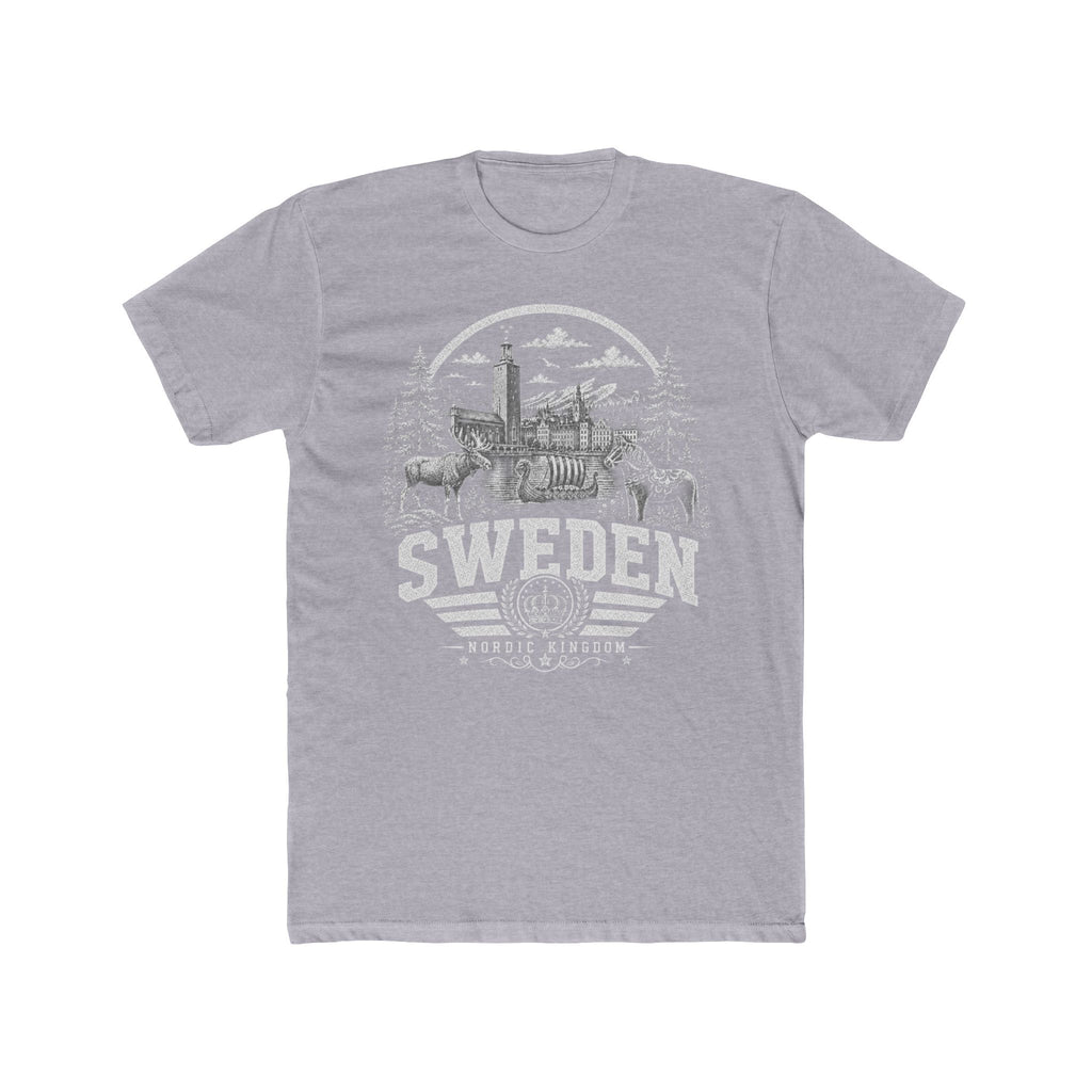 Sweden vintage landmarks men's tee — iconic landmark design | Nameshi Destinations (view 3)