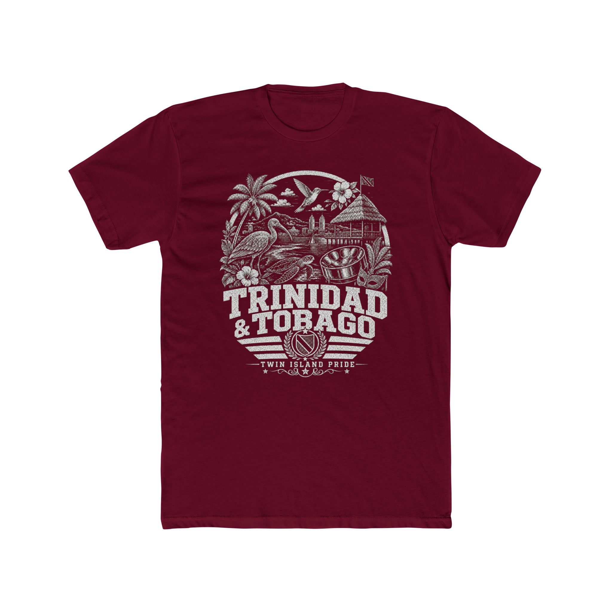 Trinidad y Tobago vintage landmarks men's tee — iconic landmark design | Nameshi Destinations (view 14)