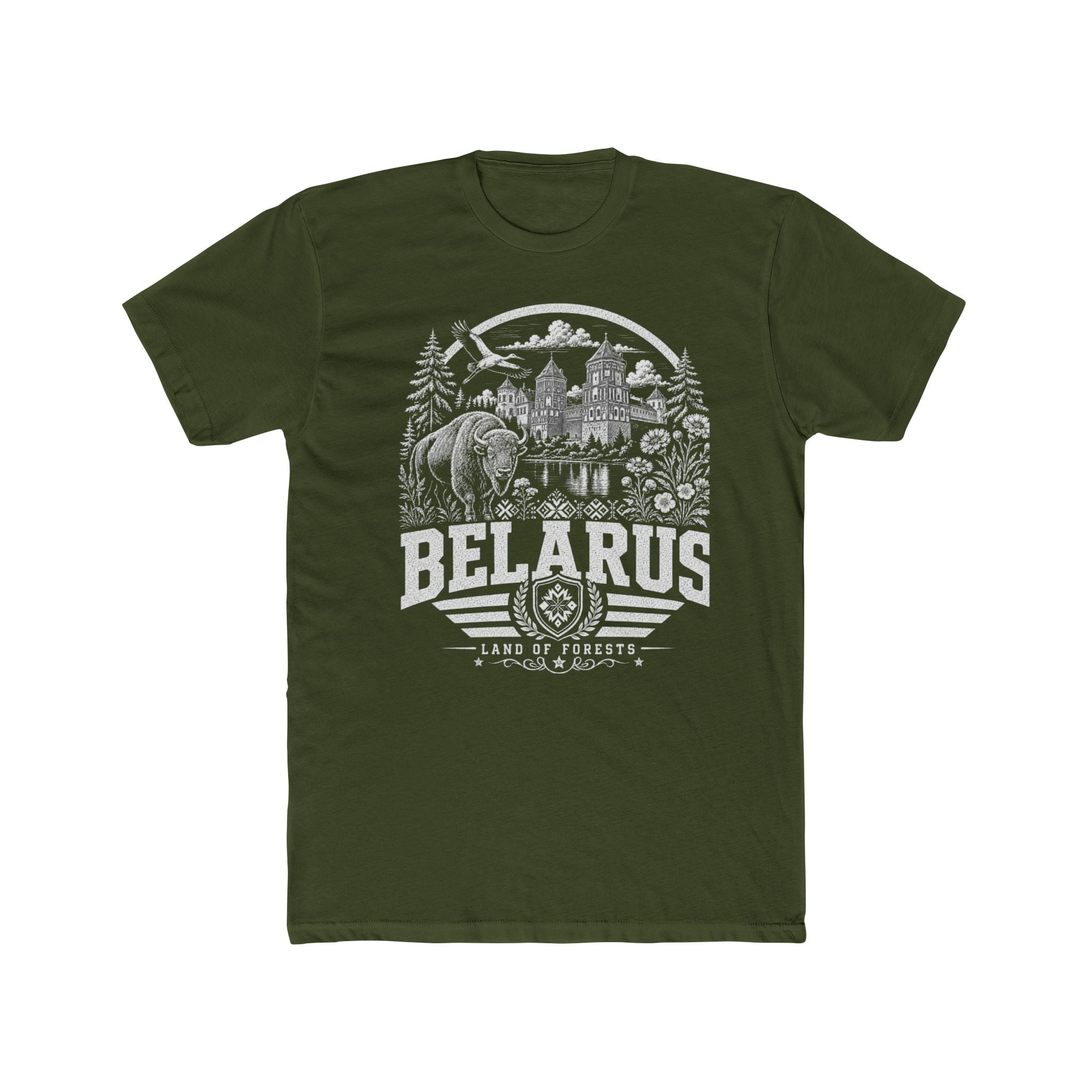 Belarus vintage landmarks men's tee — iconic landmark design | Nameshi Destinations (view 4)
