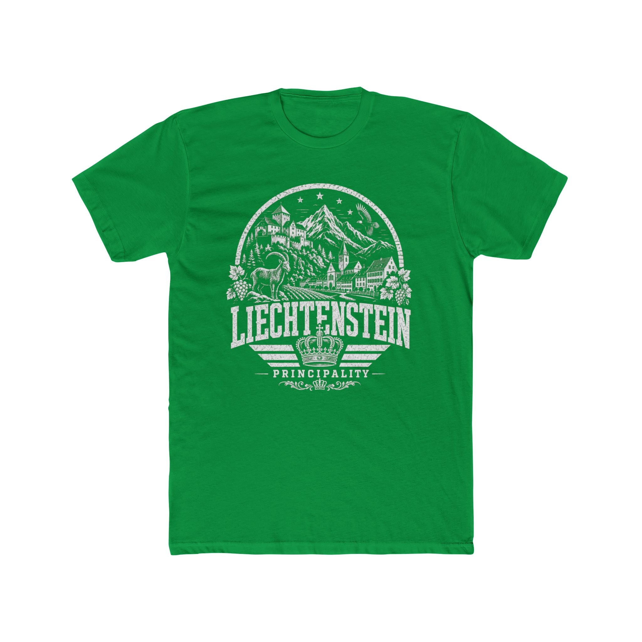 Liechtenstein vintage landmarks men's tee — iconic landmark design | Nameshi Destinations (view 6)