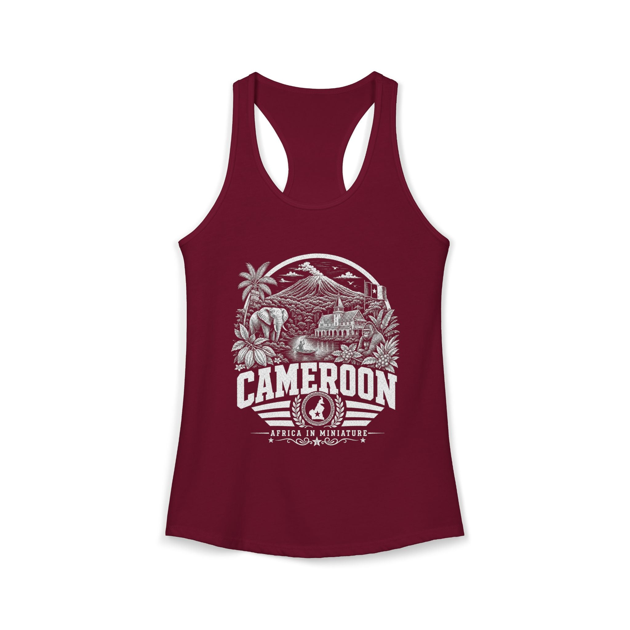 Cameroon Africa in Miniature Women's Tank Top