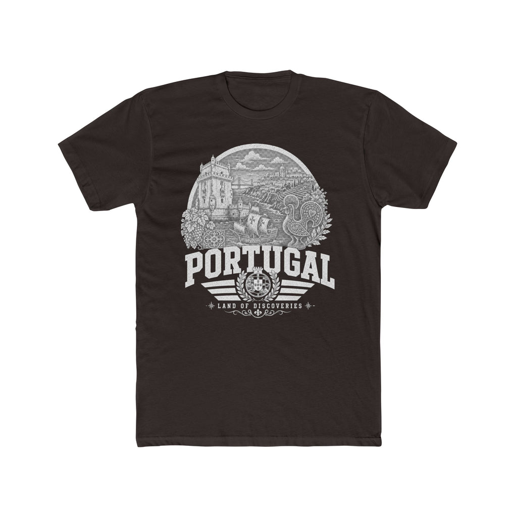 Portugal vintage landmarks men's tee — iconic landmark design | Nameshi Destinations (view 1)