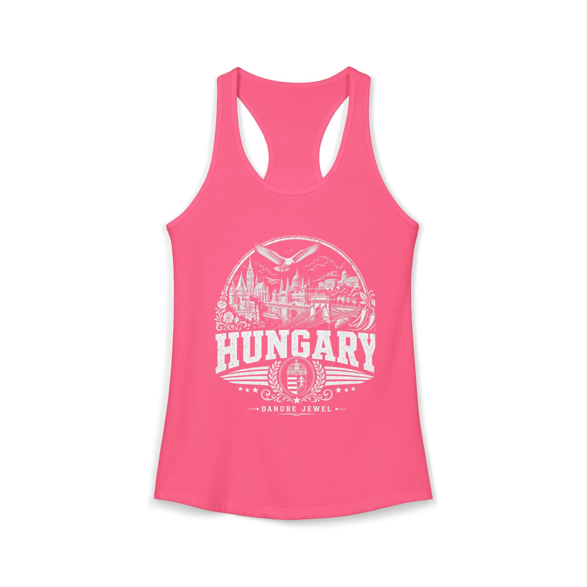 Hungary vintage landmarks tank top — iconic landmark design | Nameshi Destinations (view 14)