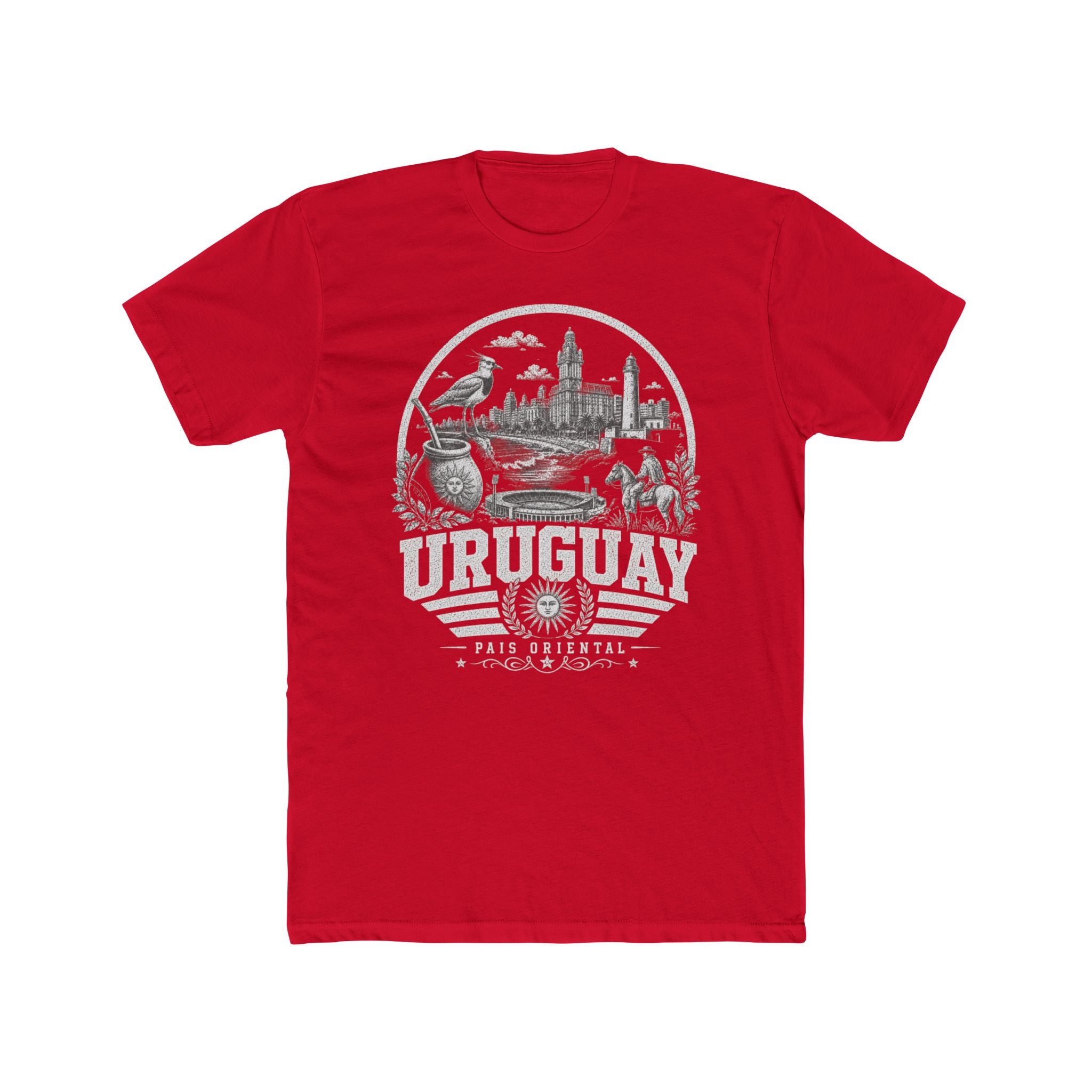 Uruguay vintage landmarks men's tee — iconic landmark design | Nameshi Destinations (view 15)