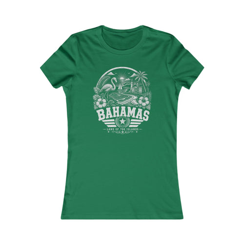 Bahamas vintage landmarks women's tee — iconic landmark design | Nameshi Destinations (view 2)