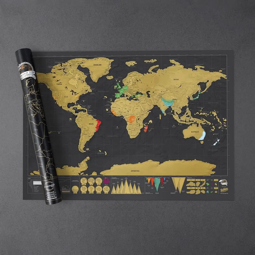 Scratch-Off World Travel Map — Track Every Adventure