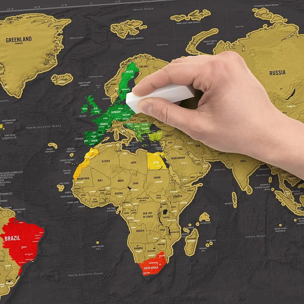 Scratch-Off World Travel Map — Track Every Adventure