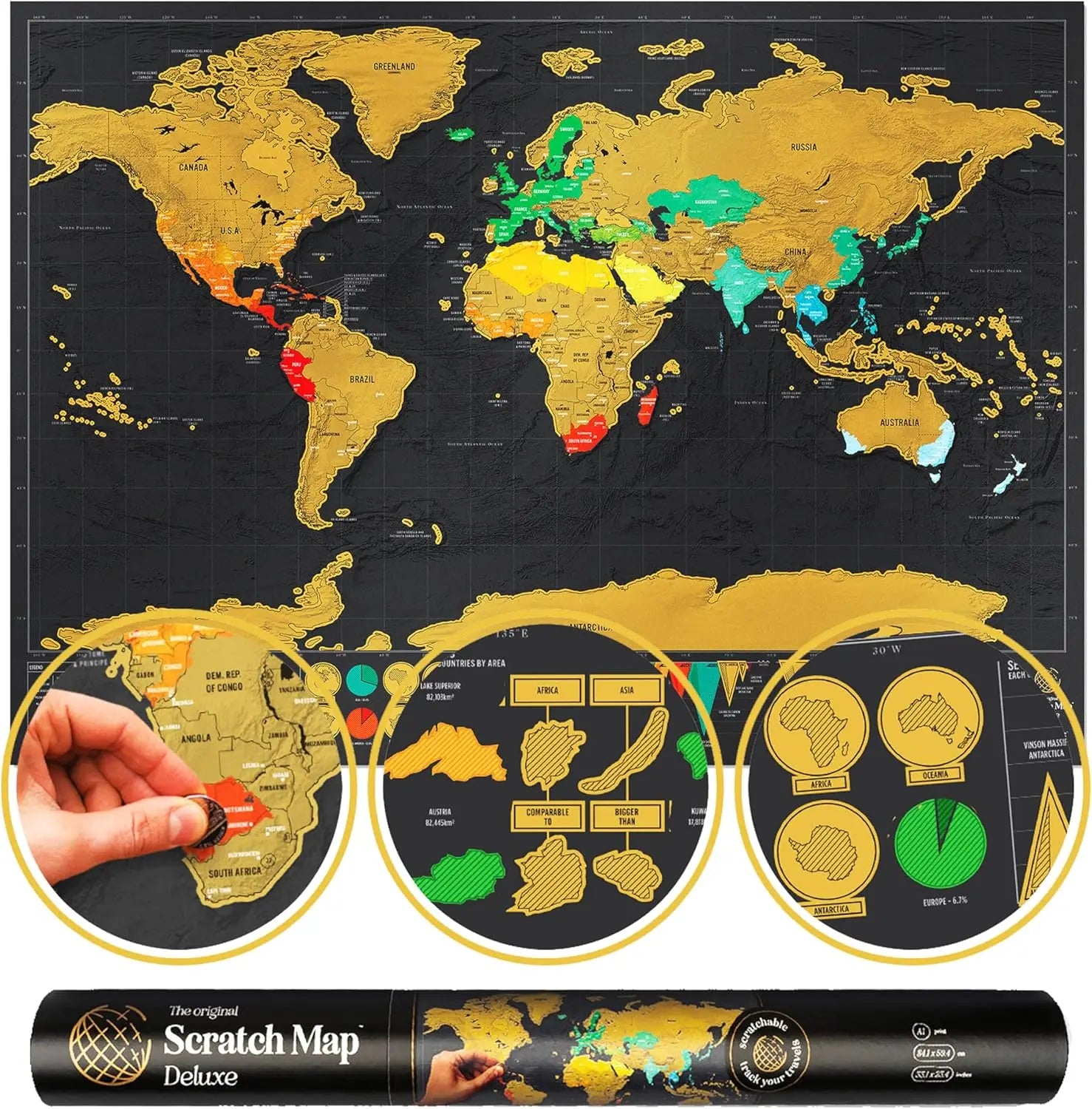 Scratch-Off World Travel Map — Track Every Adventure