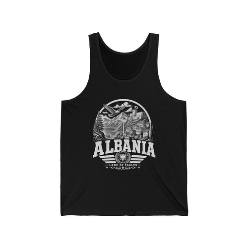 Albania Men's Tank Top — Black (front)