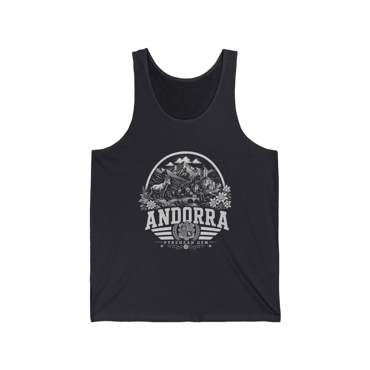 Andorra Men's Tank Top — Dark Grey (front)