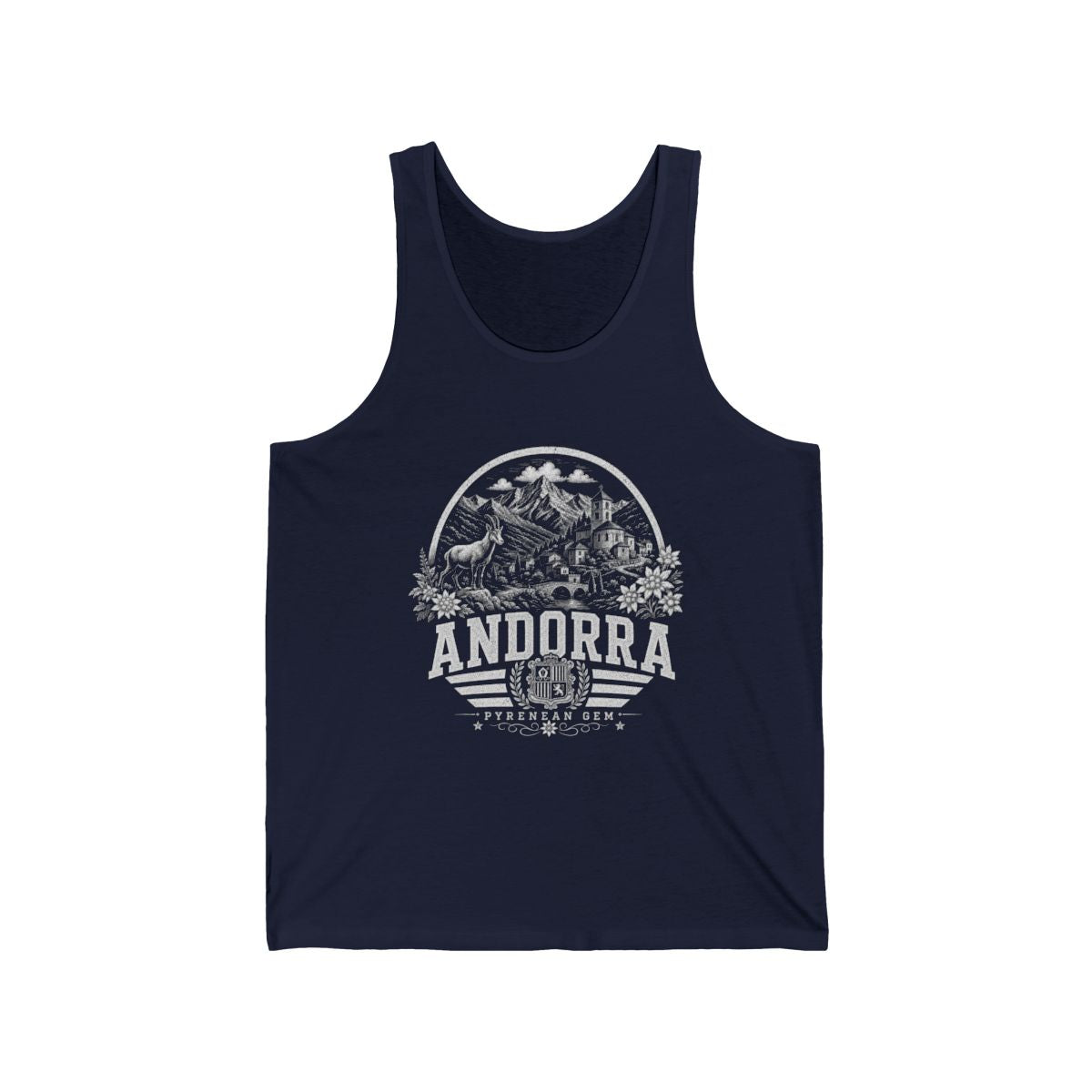 Andorra Men's Tank Top — Navy (front)