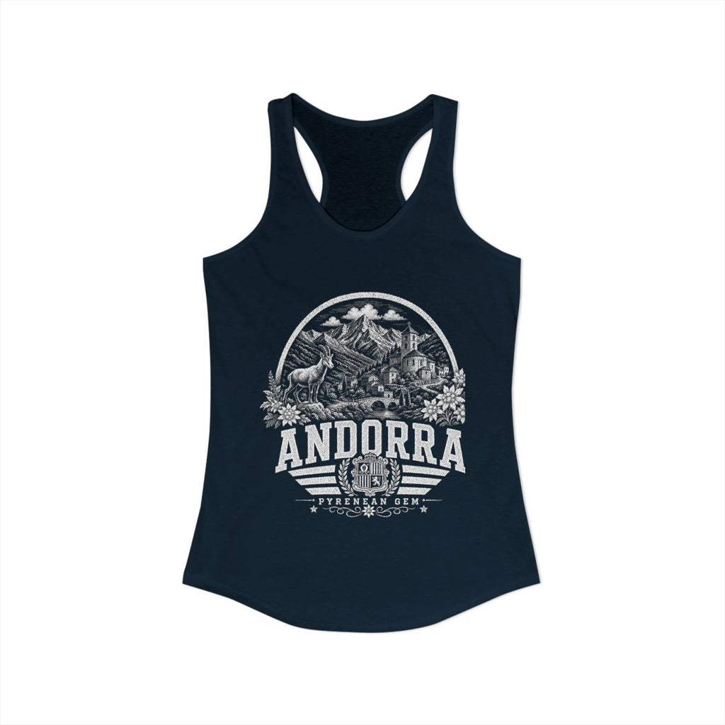 Andorra Women's Tank Top — Solid Midnight Navy (front)