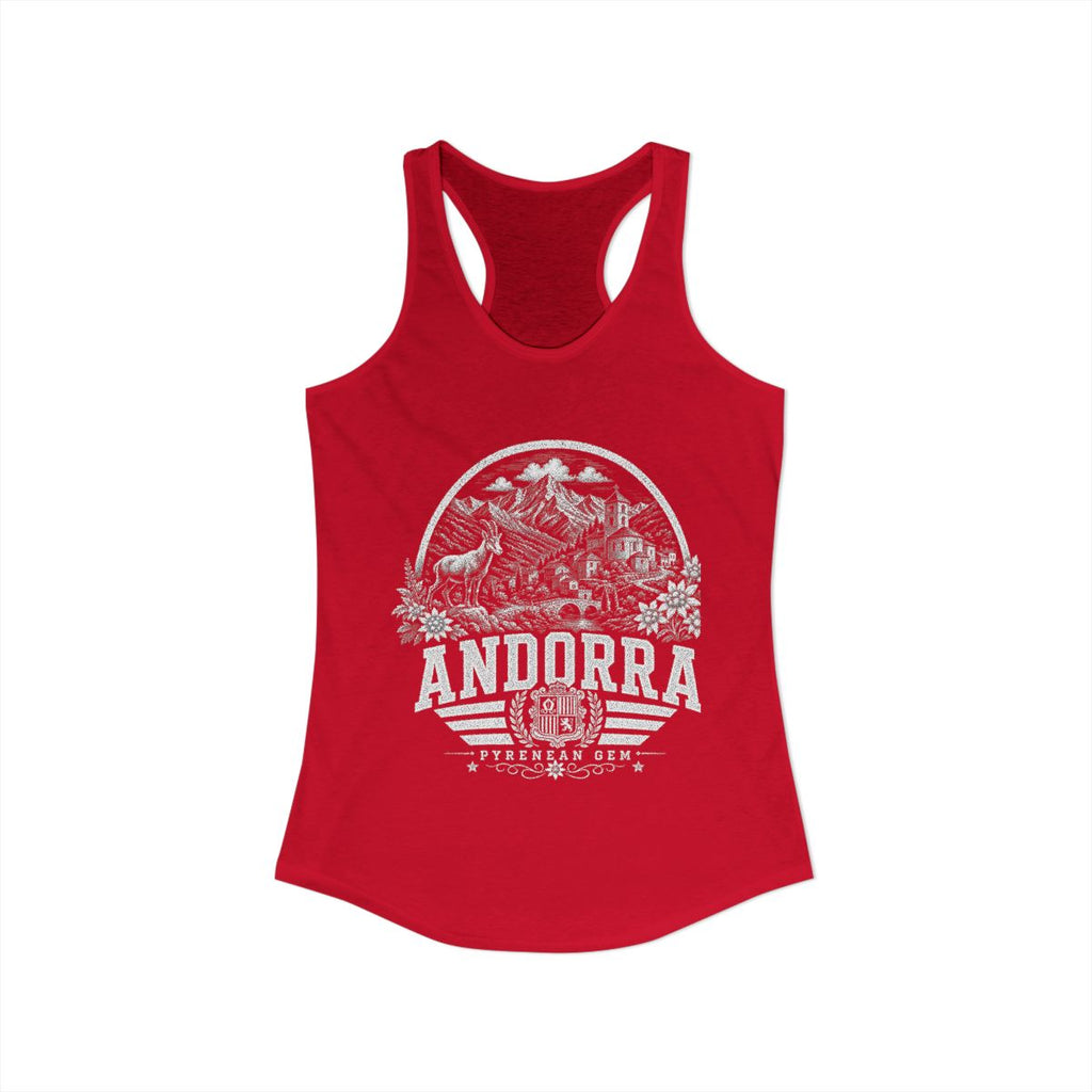 Andorra Women's Tank Top — Solid Red (front)