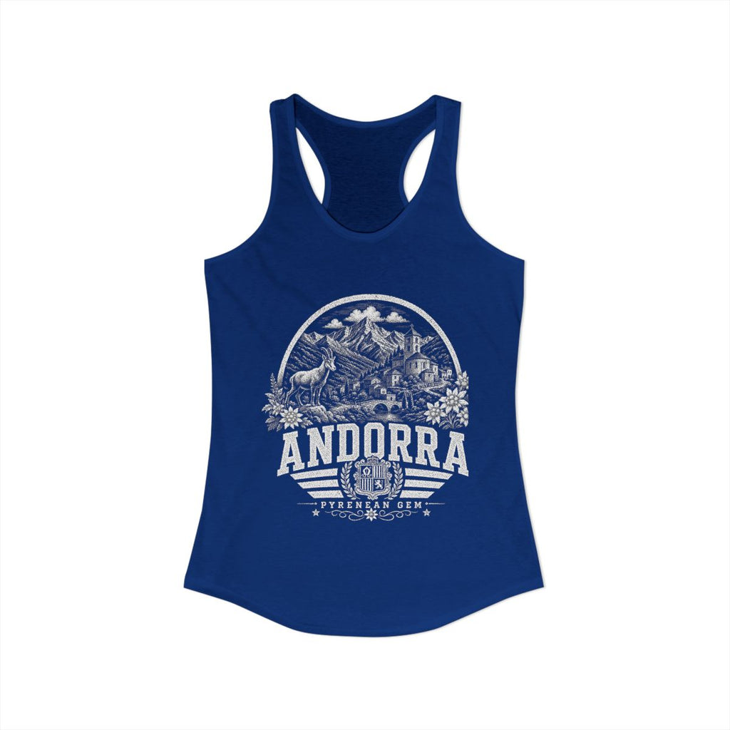 Andorra Women's Tank Top — Solid Royal (front)