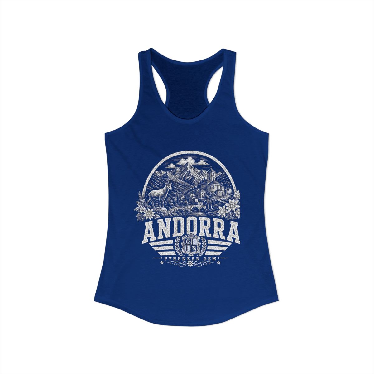 Andorra Women's Tank Top — Solid Royal (front)