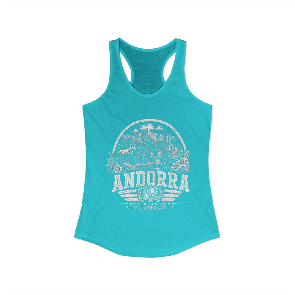 Andorra Women's Tank Top — Solid Tahiti Blue (front)