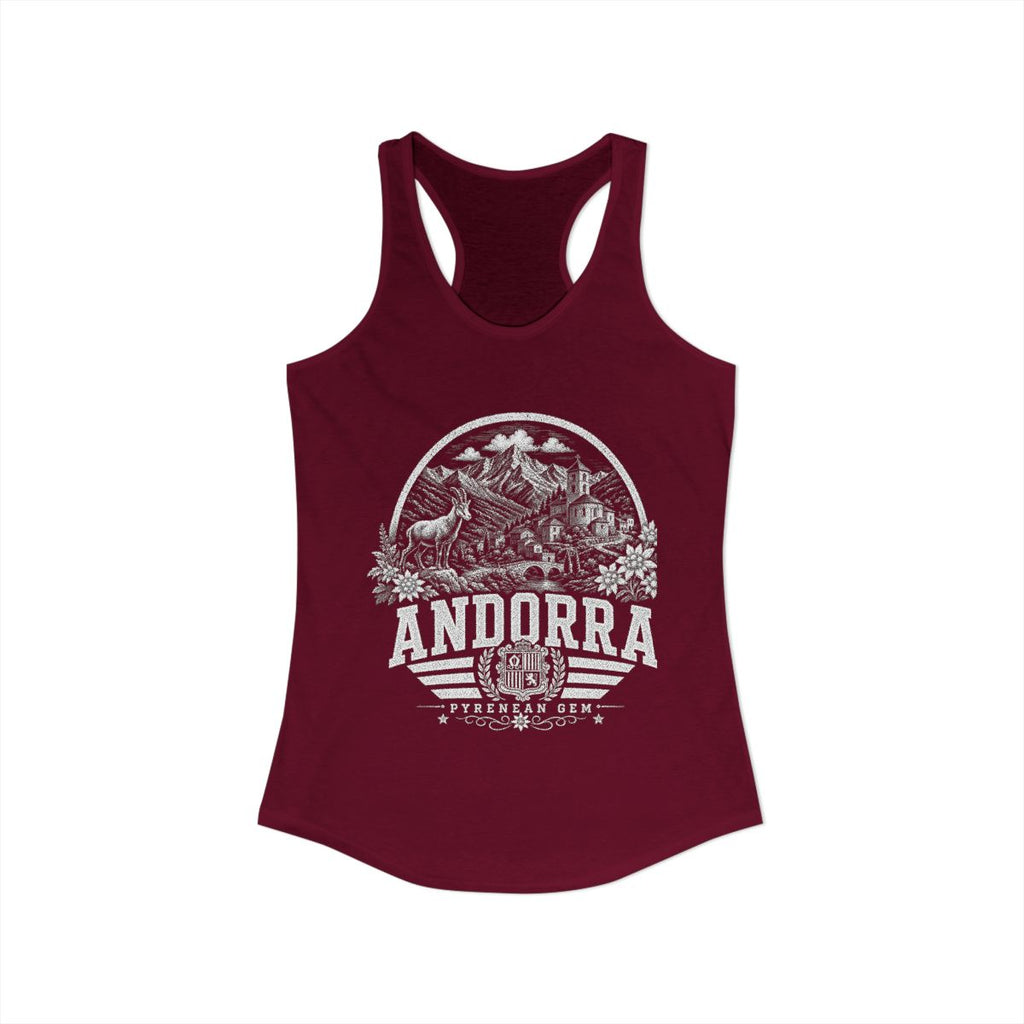 Andorra Women's Tank Top — Solid Cardinal Red (front)