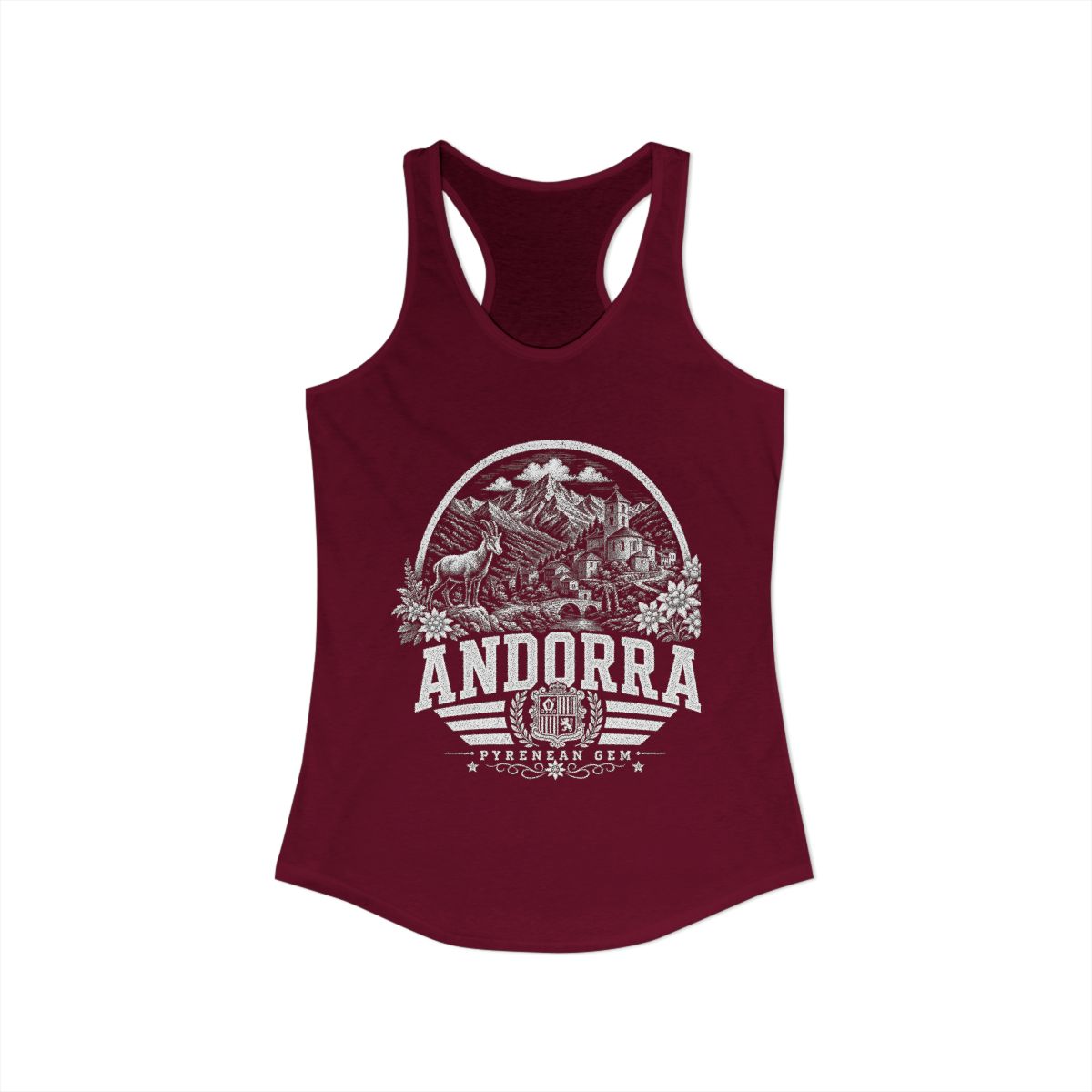 Andorra Women's Tank Top — Solid Cardinal Red (front)