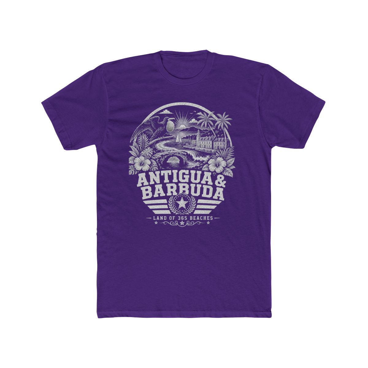 Antigua y Barbuda vintage landmarks men's tee — iconic landmark design | Nameshi Destinations (view 13)