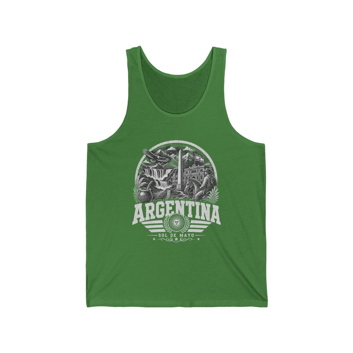 Argentina vintage landmarks men's tee — iconic landmark design | Nameshi Destinations (view 3)