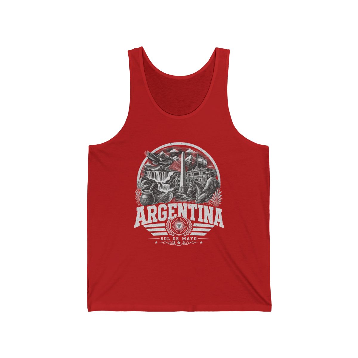 Argentina vintage landmarks men's tee — iconic landmark design | Nameshi Destinations (view 8)