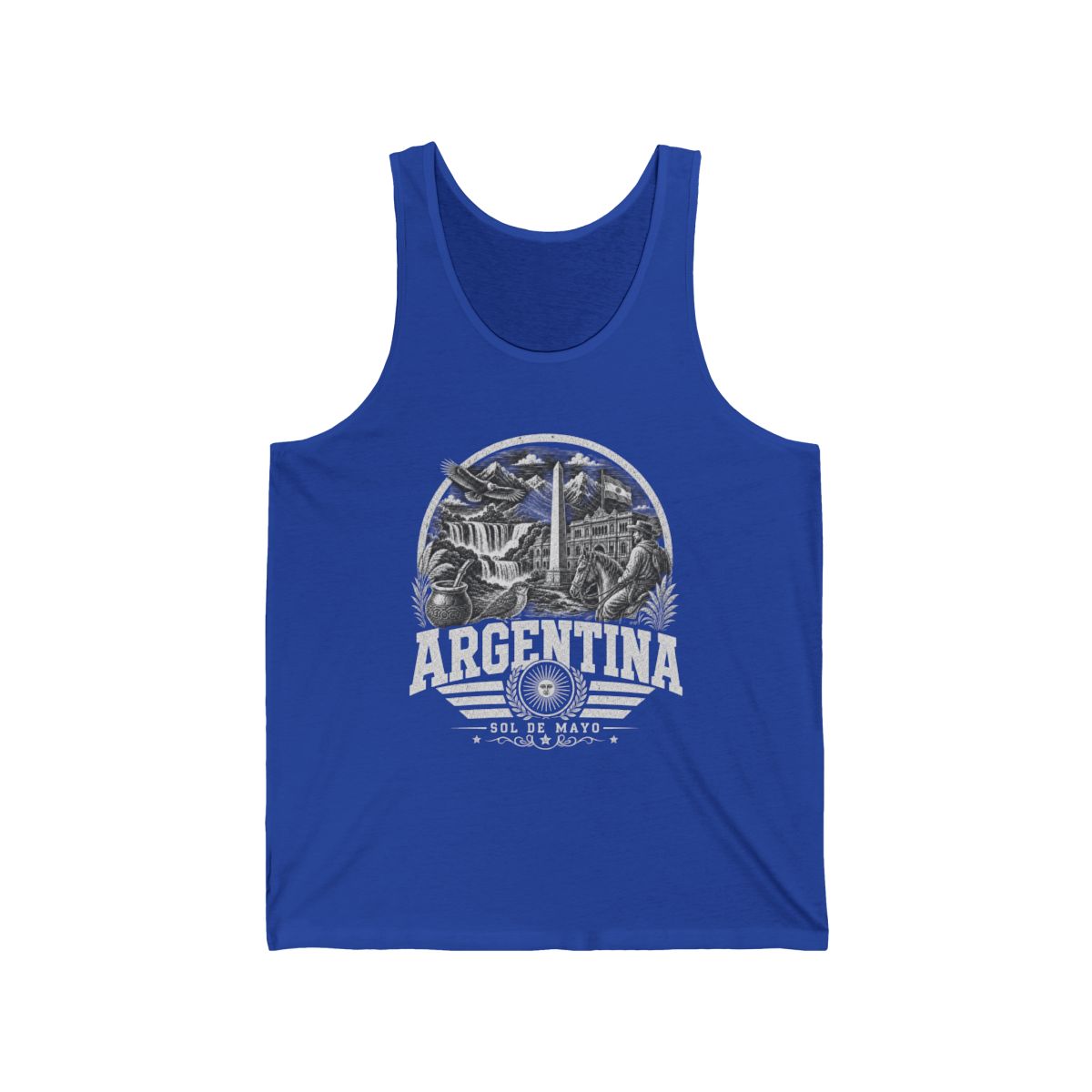 Argentina vintage landmarks men's tee — iconic landmark design | Nameshi Destinations (view 6)