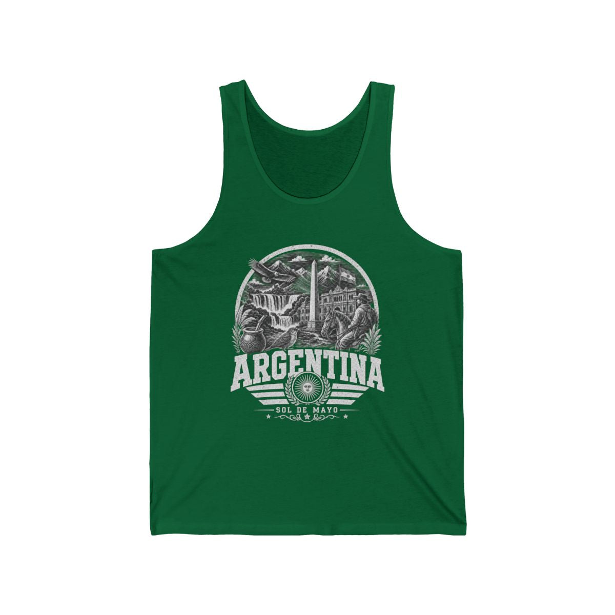 Argentina vintage landmarks men's tee — iconic landmark design | Nameshi Destinations (view 4)